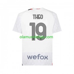 Camisola AC Milan Theo 19 Homem Equipamento Segundo 2023-2024 Manga Curta